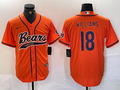 Men's Chicago Bears Caleb Williams #18 Orange Game Jersey1