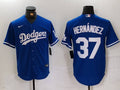 Men's Los Angeles Dodgers Teoscar Hernandez #37 Royal Replica Player Jersey1