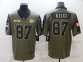 Men's Kansas City Chiefs Travis Kelce #87 Brown Game Jersey1