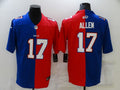Men's Buffalo Bills Josh Allen #17 Blue/Red Game Jersey1