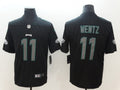 Men's Philadelphia Eagles #11 Carson Wentz Black Team Game Jersey1