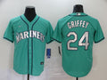 Men's Seattle Mariners Ken Griffey Jr. #24 Green Replica Baseball Jersey