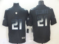 Men's Dallas Cowboys #21 Ezekiel Elliott Black Authentic Game Player Jersey1