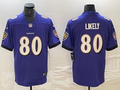 Men's Baltimore Ravens Isaiah Likely #80 Purple Player Game Jersey1