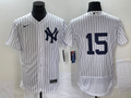 Men's New York Yankees Thurman Munson #15 White Replica Player Name Jersey