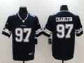 Men's Dallas Cowboys Taco Charlton #97 Navy Game Jersey1