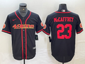 Men's San Francisco 49ers Christian McCaffrey #23 Black Joint Edition Player Jersey1