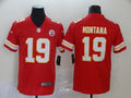 Men's Kansas City Chiefs Joe Montana #19 Red Game Player Jersey1