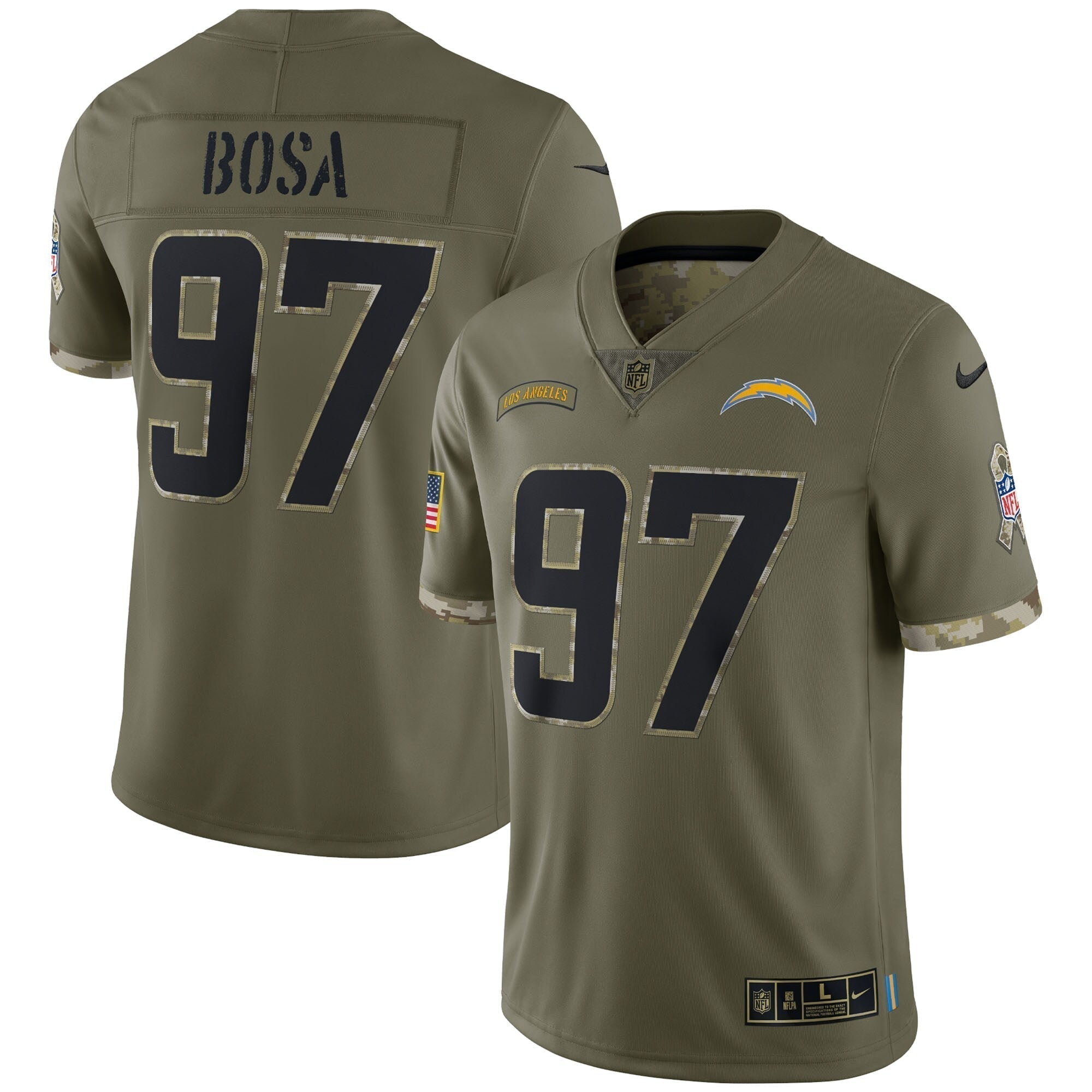 Joey Bosa Los Angeles Chargers Nike Salute To Service Limited Jersey - Olive