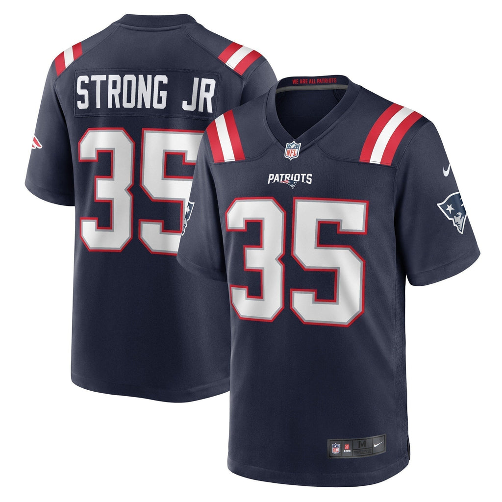 Pierre Strong Jr. New England Patriots Nike Game   Jersey - Navy