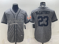 Men's San Francisco 49ers Christian McCaffrey #23 Grey Game Jersey1 Joint Edition