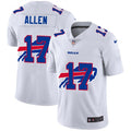 Men's Buffalo Bills #17 Josh Allen White Shadow Logo Limited Stitched Jersey