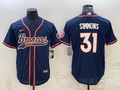 Men's Denver Broncos Justin Simmons #31 Navy Game Jersey1 Joint Edition