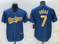 Men's Los Angeles Dodgers Julio Urias #7 Blue Game Jersey1