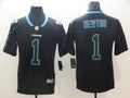 Men's Carolina Panthers #1 Cam Newton Black Game Player Jersey1