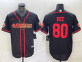 Men's San Francisco 49ers Jerry Rice #80 Black Joint Edition Player Jersey1