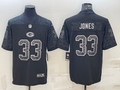 Men's Green Bay Packers Aaron Jones #33 Black Retired Player RFLCTV Limited Jersey1