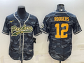 Men's Green Bay Packers Aaron Rodgers #12 Grey camouflage Player Jersey1 Joint Edition