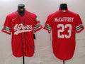 Men's San Francisco 49ers Christian McCaffrey #23 Scarlet Player Game Jersey1
