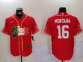 Men's San Francisco 49ers Joe Montana #16 Scarlet Game Jersey1