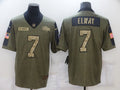 Men's Denver Broncos John Elway #7 Brown Game Player Jersey1