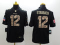 Men's Dallas Cowboys Roger Staubach #12 Black Game Player Jersey1