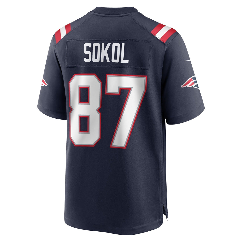 Matt Sokol New England Patriots Nike Game   Jersey - Navy
