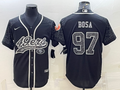 Men's San Francisco 49ers Nick Bosa #97 Black Retired Player RFLCTV Limited Jersey1 Joint Edition