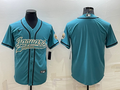Men's Jacksonville Jaguars Teal Blank Jersey1