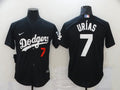 Men's Los Angeles Dodgers Julio Urias #7 Black Stitched Jersey1