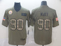 Men's Pittsburgh Steelers T.J. Watt #90 Brown Authentic Game Jersey1