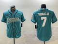 Men's Jacksonville Jaguars Brian Thomas Jr #7 Teal Player Game Jersey1
