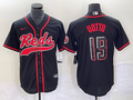 Men's Cincinnati Reds Joey Votto #19 Black Replica Player Jersey1 Joint Edition