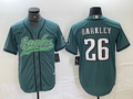 Men's Philadelphia Eagles Saquon Barkley #26 Midnight Green Player Jersey1 Joint Edition