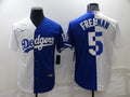 Men's Los Angeles Dodgers Freddie Freeman #5 White/Blue Replica Baseball Jersey1