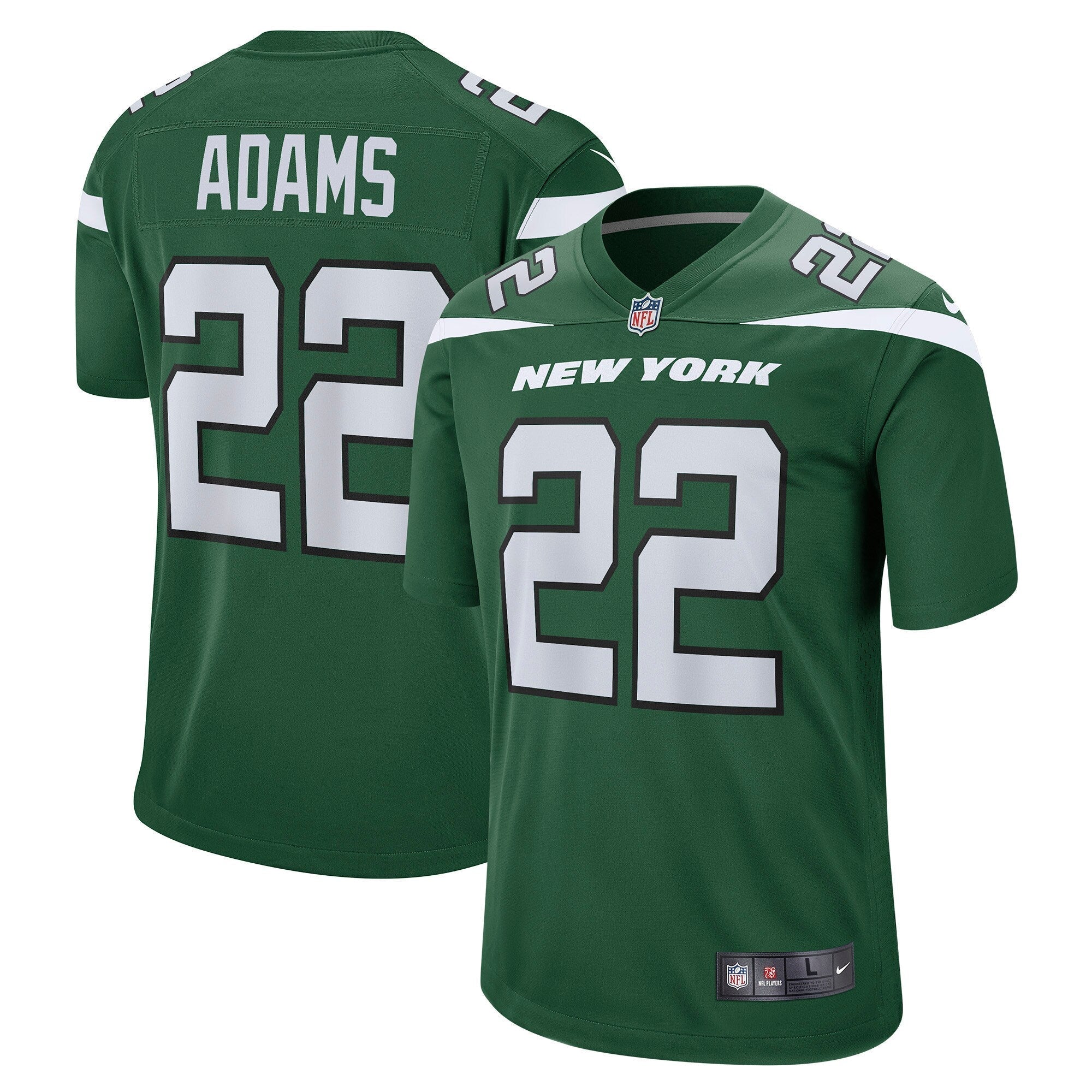 Tony Adams New York Jets Nike Game   Jersey - Gotham Green