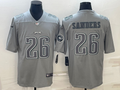 Men's Philadelphia Eagles Miles Sanders #26 Gray Atmosphere Fashion Game Jersey1