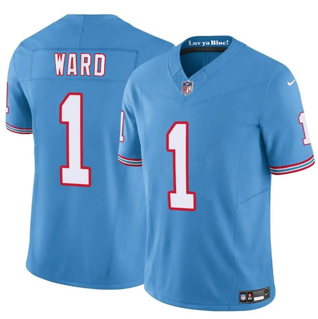 Tennessee Titans Cameron Ward Nike Light Blue 2025 NFL Vapor F.U.S.E. Limited  Jersey