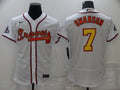 Men's Atlanta Braves Dansby Swanson #7 White Replica Jersey1 Champion Edition