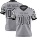 Custom Gray-Black Authentic Camo Two Tone Salute To Service 7V7 Flag Football Jersey