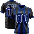 Custom Black Royal-White Authentic Stars And Stripes 7V7 Flag Football Jersey