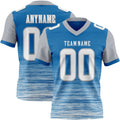 Custom Blue White-Gray Authentic Fluid Scratch Waves Football Jersey