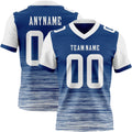 Custom US Navy Blue-White Authentic Fluid Scratch Waves Football Jersey
