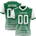 Custom Kelly Green-White Authentic Fluid Scratch Waves Football Jersey