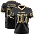 Custom Black Camo-City Cream Authentic Digital Camouflage Panel Football Jersey