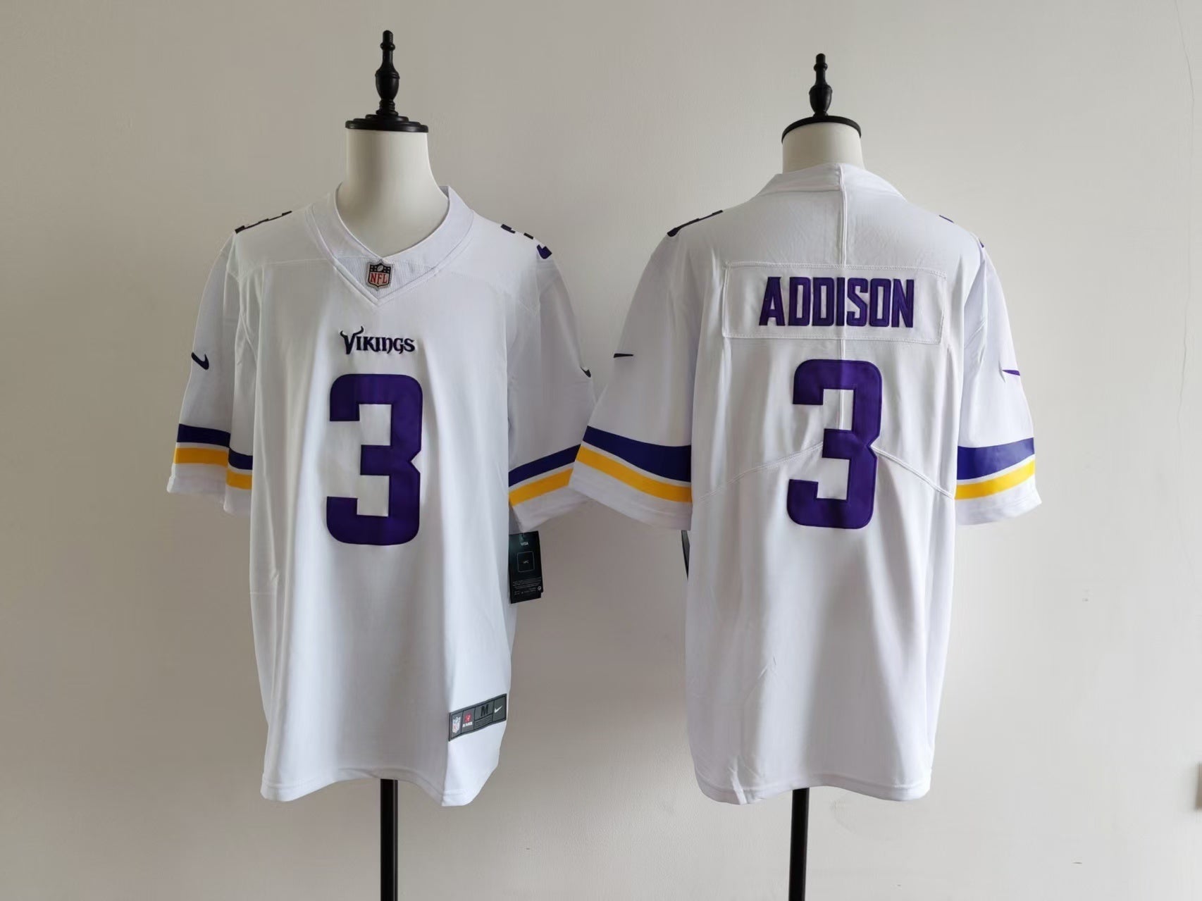 Men's Minnesota Vikings Jordan Addison Nike Jersey -  White#3