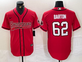 Men's Tampa Bay Buccaneers Graham Barton #62 Red Game Jersey1