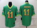Men's Philadelphia Eagles A.J. Brown #11 Kelly Green City Edition Game Jersey1