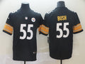 Men's Pittsburgh Steelers Devon Bush Jr. #55 Black Game Jersey1