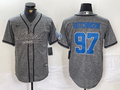 Men's Detroit Lions Aidan Hutchinson #97 Gray Player Jersey1